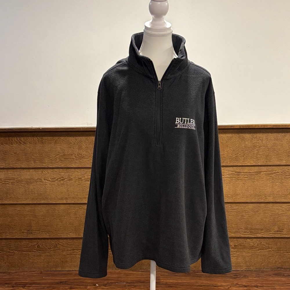MV Sport Black Butler Bulldogs Quarter-Zip Fleece Pullover